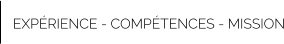 EXPÉRIENCE - COMPÉTENCES - MISSION